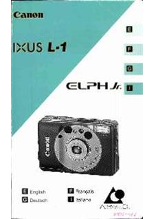 Canon Ixus L 1 manual. Camera Instructions.